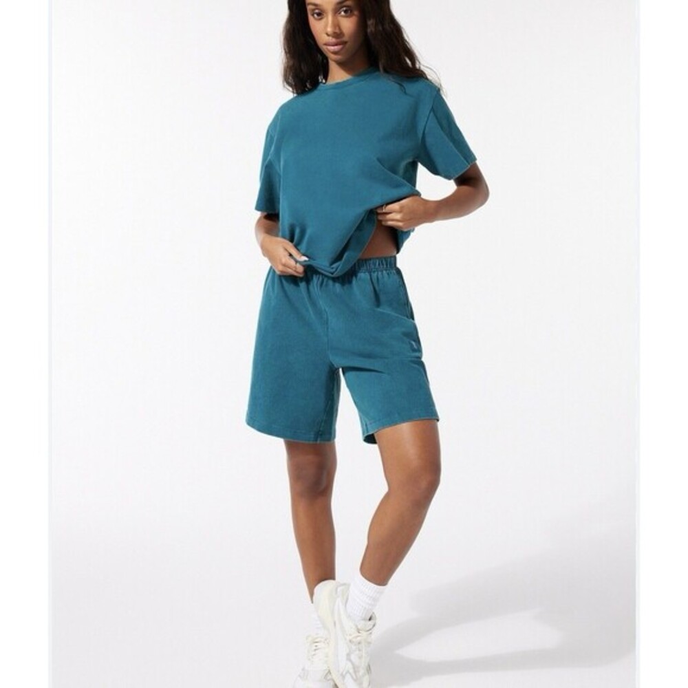 Savage X Fenty Jersey Set 2 pc Top & Shorts S Gym Sporty Casual Workout